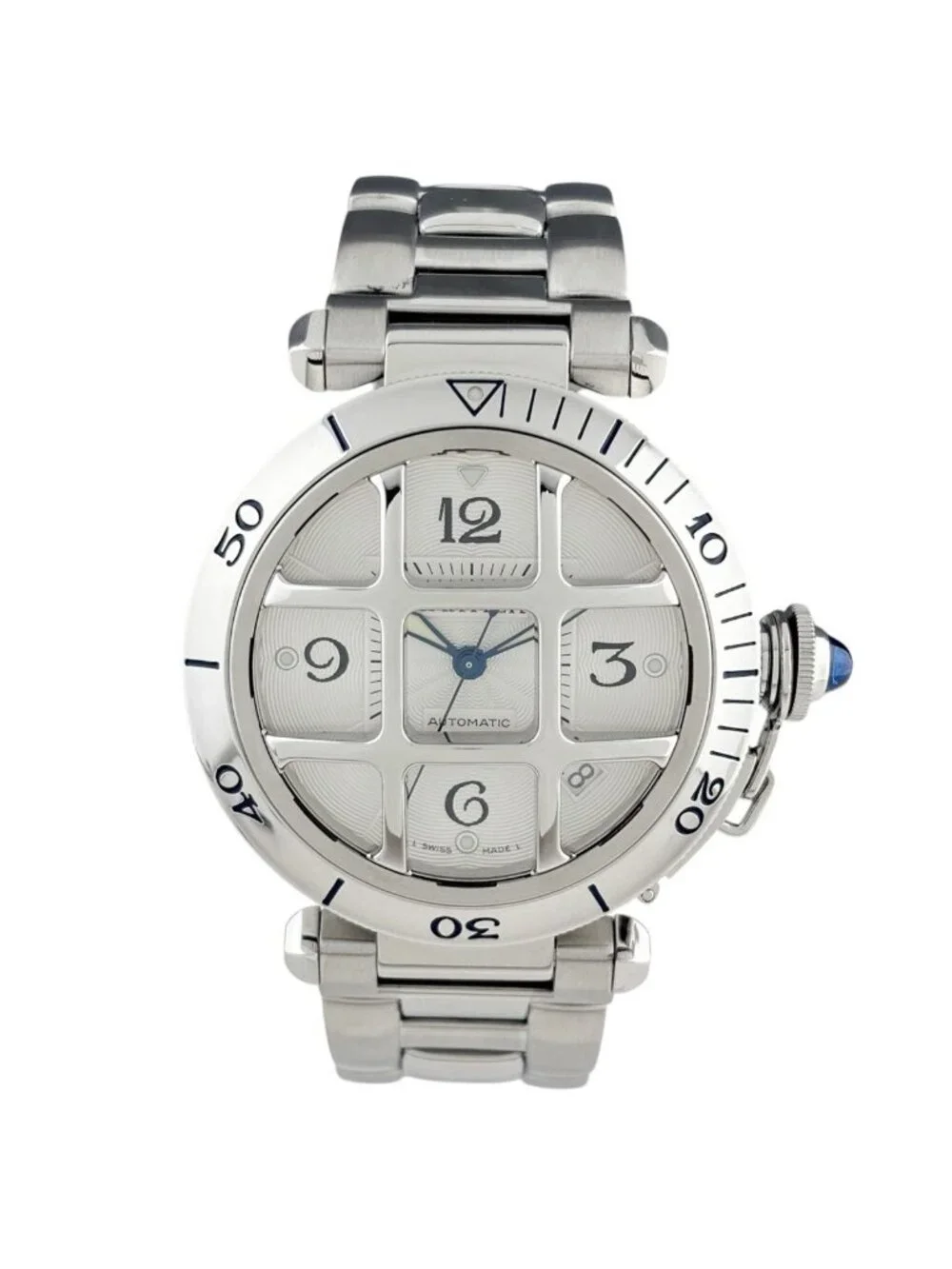 Cartier OH Pasha Watch SS Automatic Winding Silver